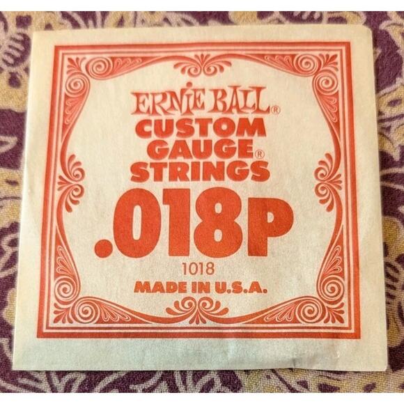 Ernie Ball Custom Gauge Single Guitar String .018p - 1018 Made in USA - Picture 1 of 2